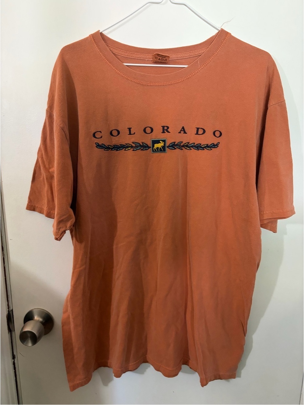 NWOT Men’s Blue 84 Large Colorado Tee in Rust Orange Tote12